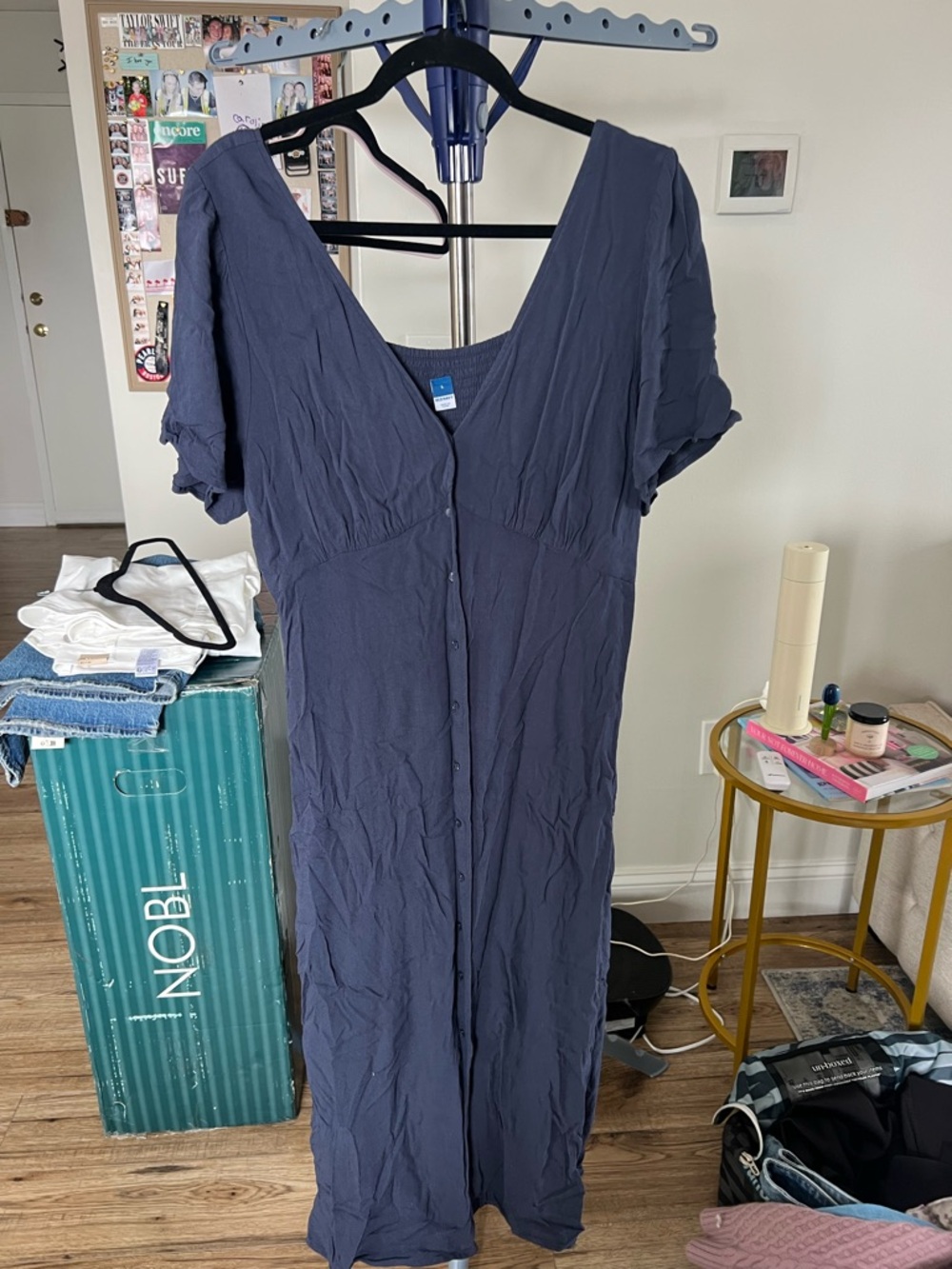 Old Navy Slate Blue Button-Front Dress
